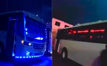 Chofer de Ruta 185 se vuelve viral por tunear su camión con luces en Nuevo León