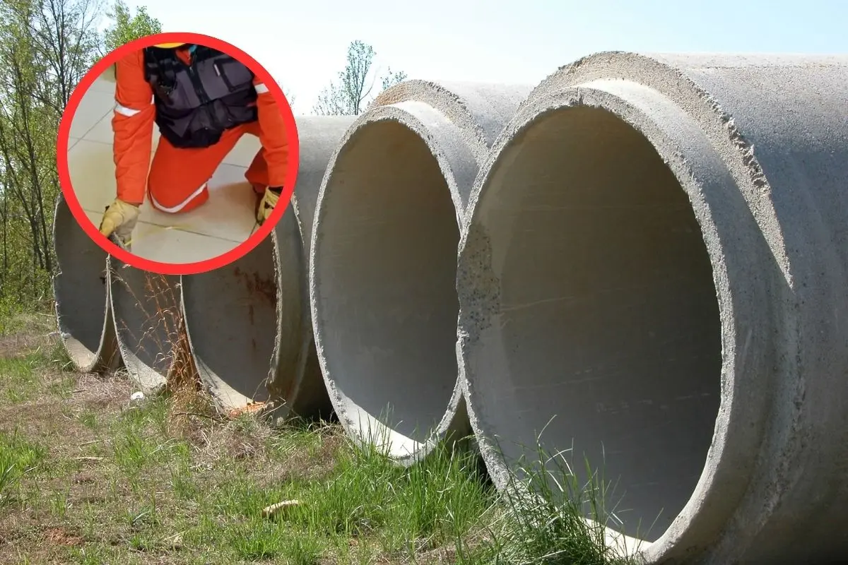 Protección Civil atendió el llamado de la criatura en el drenaje. Fotos de Canva y Protección Civil de Múzquiz.