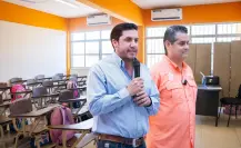 Raúl Cantú entrega aulas y anuncia más escuelas en Salinas Victoria