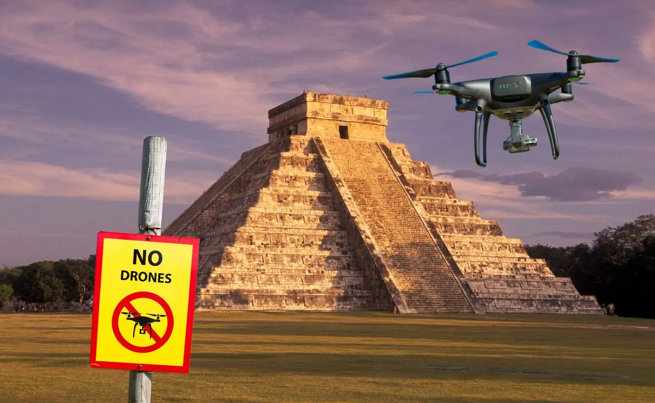 ¿Se puede volar un dron en Chichén Itzá? Foto: Canva