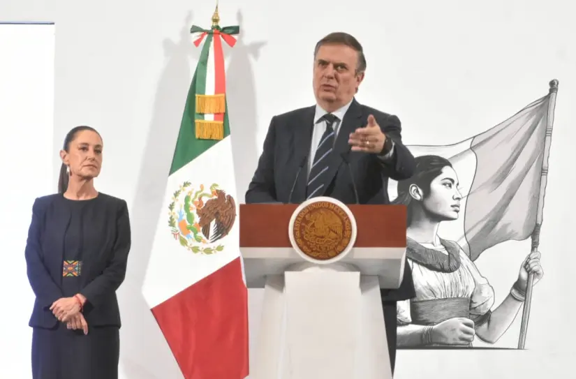 Claudia Sheinbaum y Marcelo Ebrard. Foto: Enrique Pérez Huerta