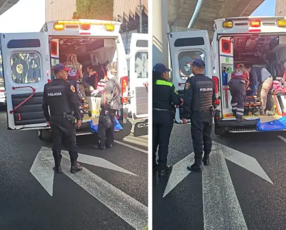 Motociclista queda debajo de un camión tras accidente en Álvaro Obregón