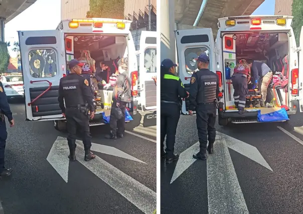 Motociclista queda debajo de un camión tras accidente en Álvaro Obregón