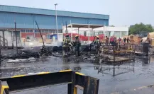 Controlan fuerte incendio en Whirlpool tras rápida movilización de cuerpos de emergencia