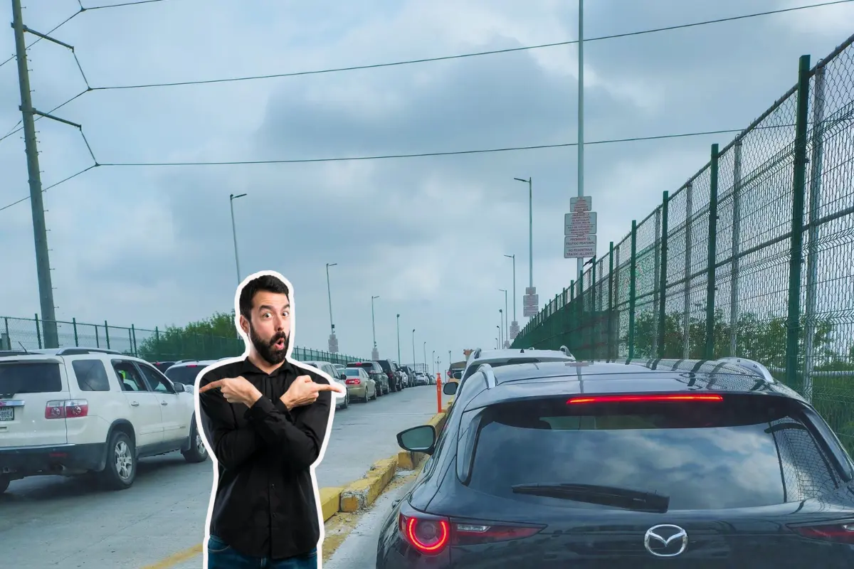 Así las filas en los puentes internacionales de Reynosa | Foto: Perla Herrera