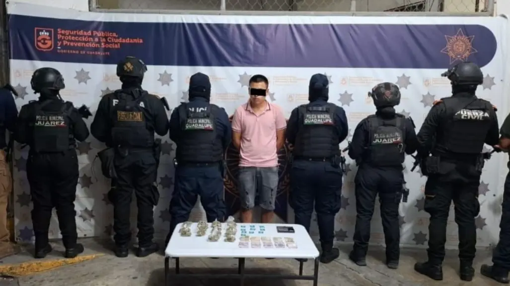 Cae en Guadalupe presunto criminal ligado a ejecuciones y narcomenudeo