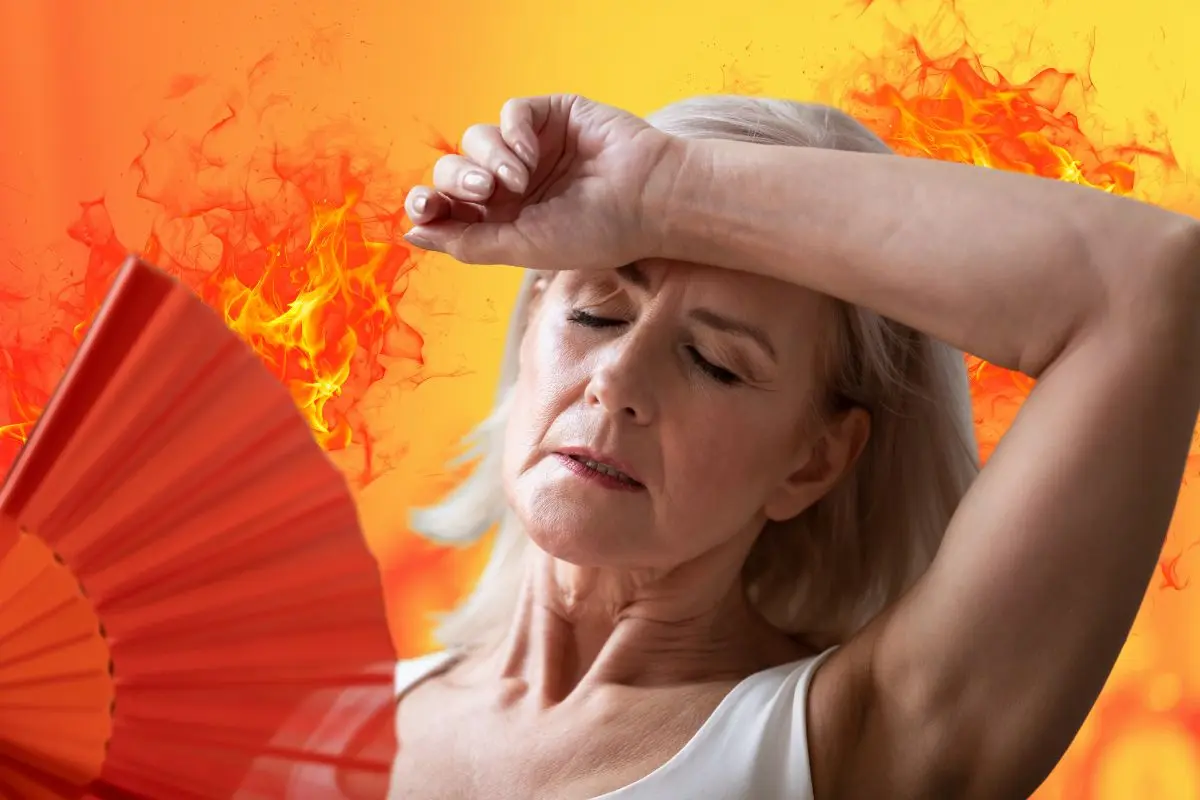 Mujer en riesgo de un golpe de calor en Coahuila / Foto: Composición de Canva