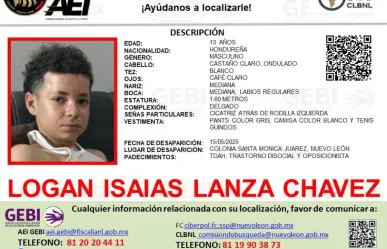 Buscan a Logan Isaías Lanza Chávez, menor que desapareció en Juárez