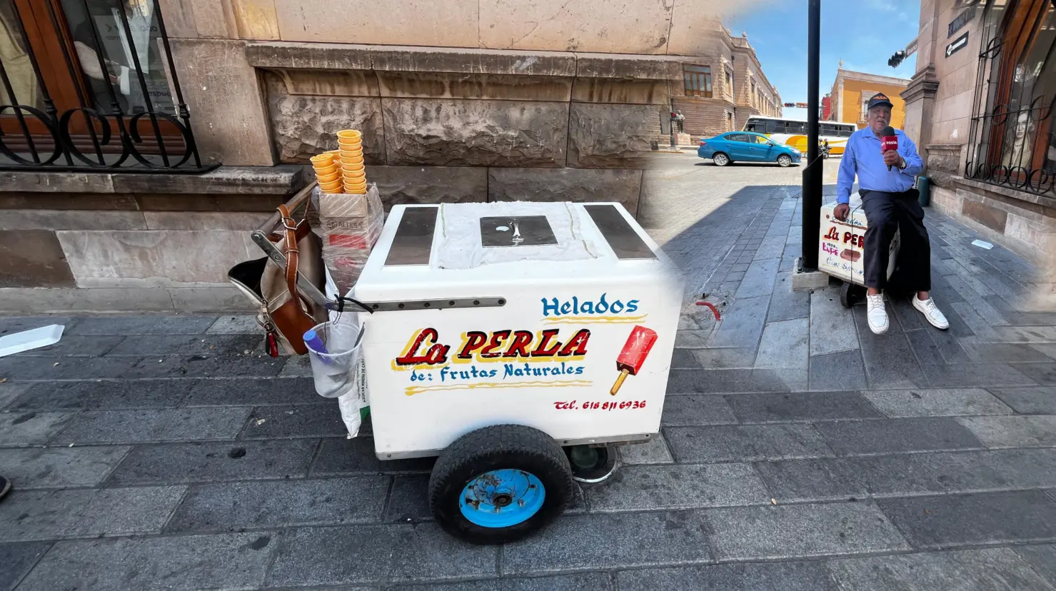 Foto: Alejandro Ávila| Don Mariano es un paletero de Durango que tiene más de 40 años vendiendo este producto en el centro de la ciudad.