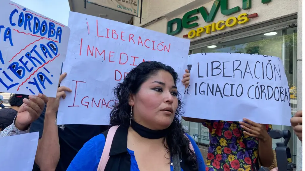 Piden liberación de Ignacio Córdova, manifestante detenido tras protestas en PRI de Veracruz