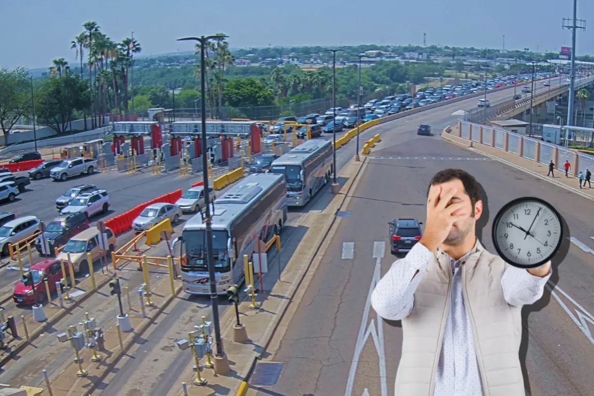 Así es como se registran las filas en el puente Internacional II o puente Juárez Lincoln |Foto: Perla Herrera