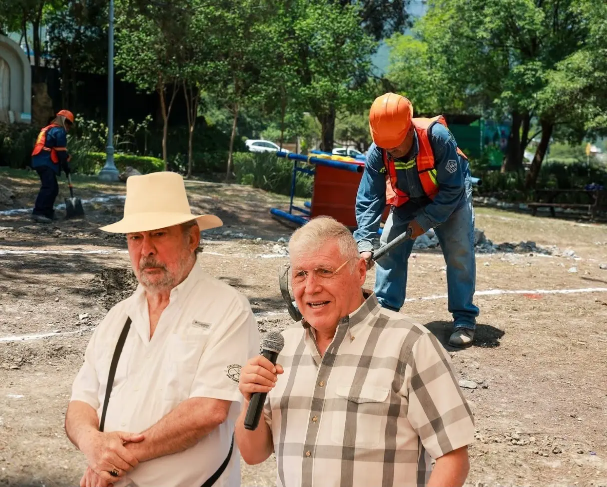 La primera intervención se realizó en el parque de la colonia Pedregal del Valle. Foto: Gobierno de San Pedro Garza García.