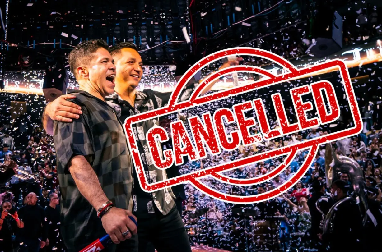 De fondo concierto de Jorge Medina y Josi Cuen, letrero de cancelado Foto: FB Josi Cuen | Editada con Canva