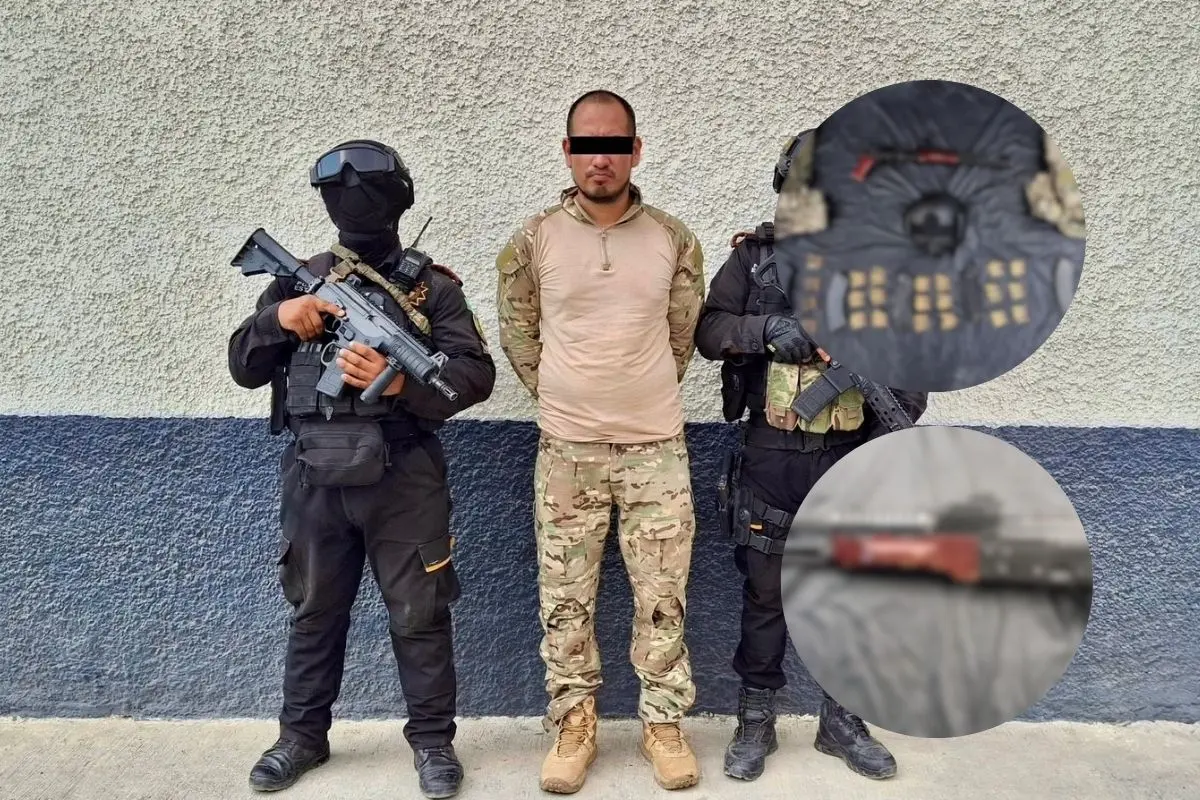El sujeto fue identificado como Juan “N”, de 35 años, y un adolescente de 16 años. Foto: Fuerza Civil