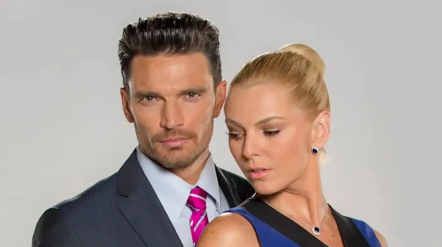 Julián Gil y Marjorie de Sousa se reencontraron en 2014 durante las grabaciones de la telenovela Hasta el fin del mundo. Foto. Cortesía Televisa.