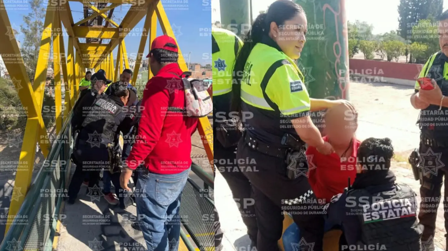 Foto: Facebook/ Secretaría de Seguridad Pública del Estado de Durango | Elementos de la Secretaría de Seguridad Pública del Estado de Durango, frustraron el intento de autolesión.
