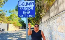 Vecinos de Cheumán fabrican paraderos Va y Ven con materiales reciclados
