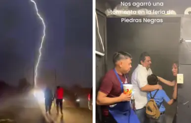 VIDEO | Azota tormenta eléctrica en Piedras Negras y suspende la Feria del Norte