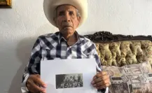 Él es Porfirio, duranguense que fue extra en la primer película filmada en Durango, Pluma Blanca