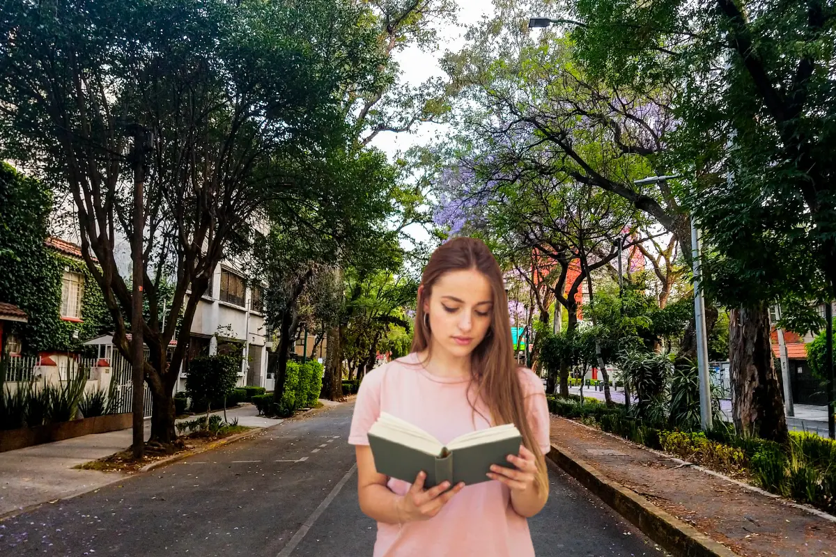 Chica lectora en CDMX. Foto: Freepik y Canva