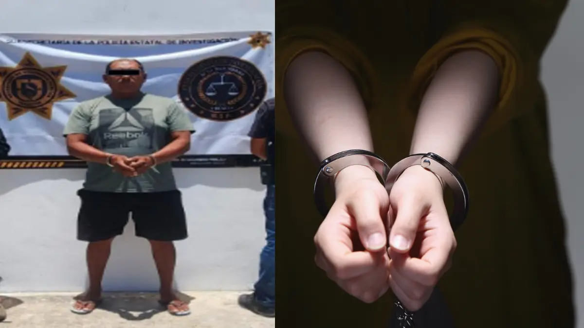 El detenido fue puesto a disposición de la FGE Foto: SSP Yucatán