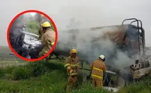 Se incendia pipa en Cadereyta sin personas lesionadas