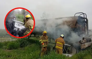 Se incendia pipa en Cadereyta sin personas lesionadas