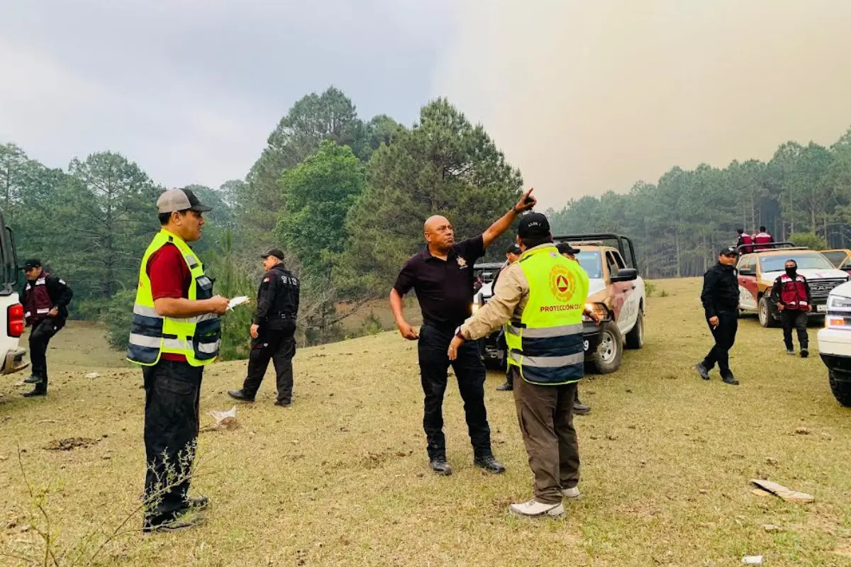 Un incendio forestal registrado en la zona protegida de la Biósfera El Cielo, en el municipio de Jaumave, activó el Plan Tamaulipas 2025. Foto: Protección Civil