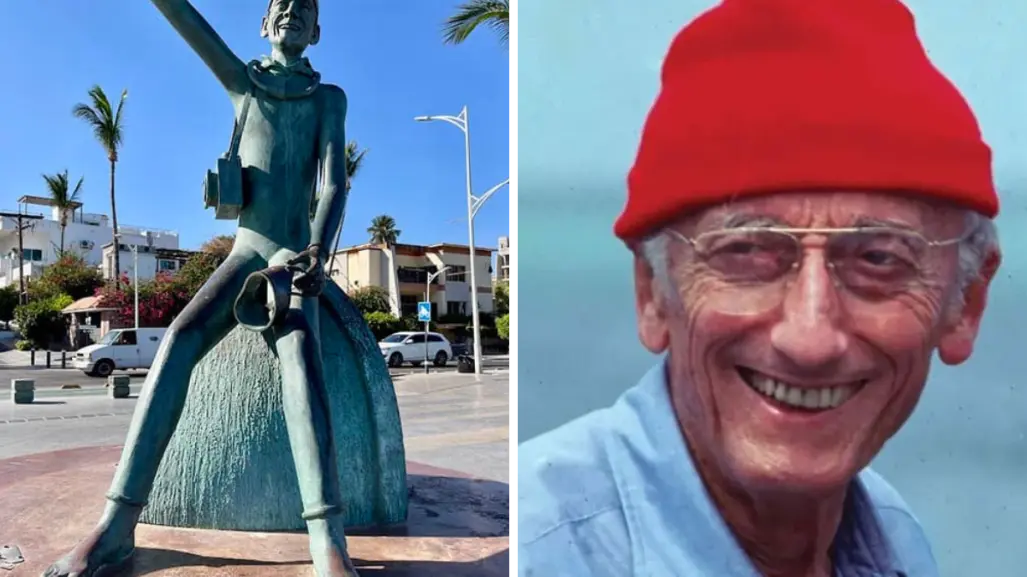 ¿Quién es Jacques Costeau, el hombre que tiene una escultura  en el Malecón de La Paz?