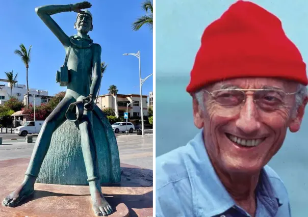 ¿Quién es Jacques Costeau, el hombre que tiene una escultura  en el Malecón de La Paz?