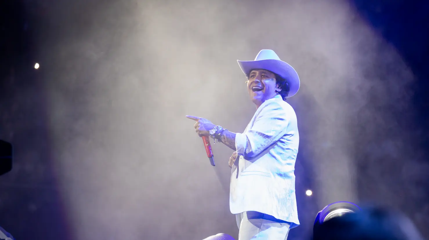 Christian Nodal ofreció un concierto que tuvo una duración de poco más de dos horas. Foto. Cortesía Arena Monterrey.