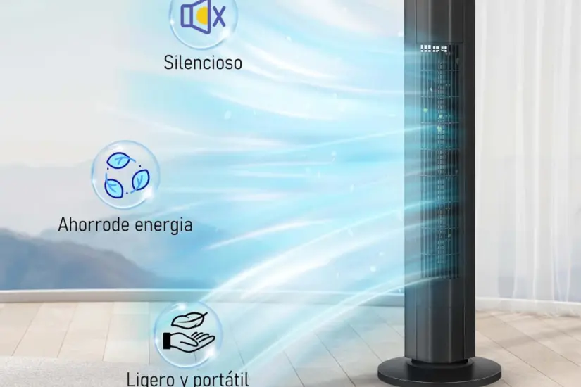 Este ventilador de torre en Amazon ofrece un gran descuento y opciones de pago flexibles sin intereses. Foto: Amazon