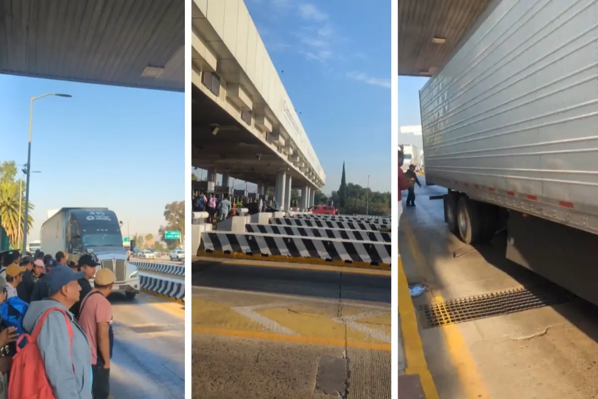 Toma de casetas CNTE. Foto: @facebook CNTE.enlace | Canva