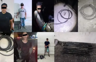 Cinco detenidos por robo de cable telefónico en distintos puntos de la Zona Metropolitana de Monterrey