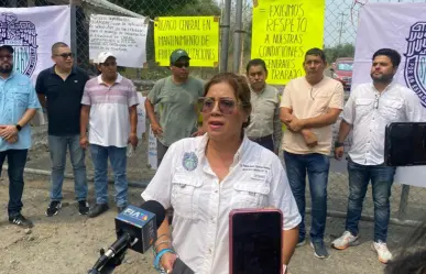 Empleados de CONAGUA protestan en Altamira por malas condiciones laborales