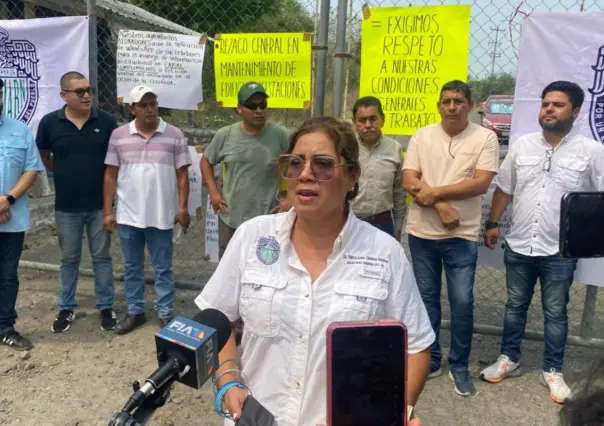 Empleados de CONAGUA protestan en Altamira por malas condiciones laborales