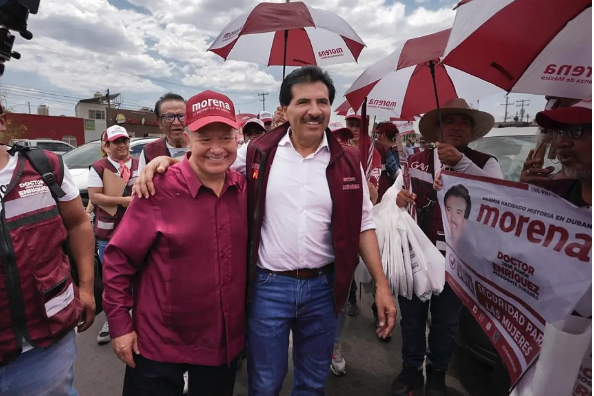 El gobernador de Hidalgo visitó Durango como parte de la campaña de José Ramón Enríquez. Foto: RSS.