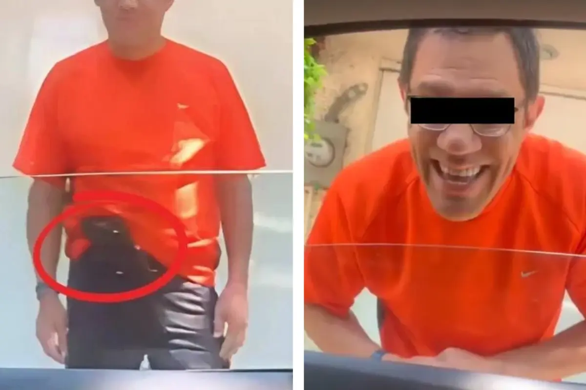 Hombre que fue llamado Lord Pistolón en CDMX. Foto: Captura de pantalla X @XQestendenciaMX