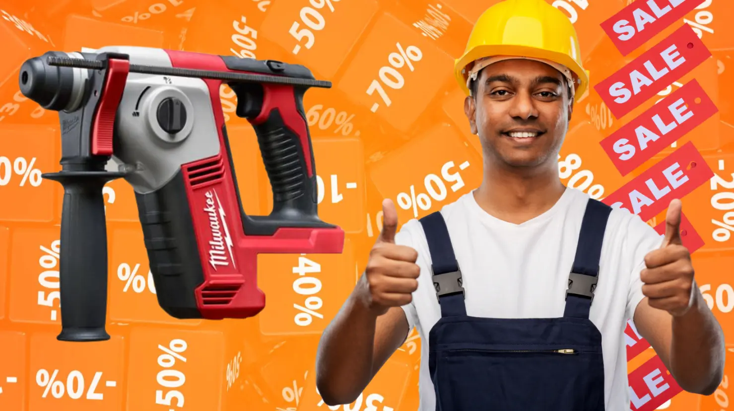 The Home Depot te regala un kit de batería en la compra de un rotomartillo Milwaukee. Foto. Canva. | The Home Depot.