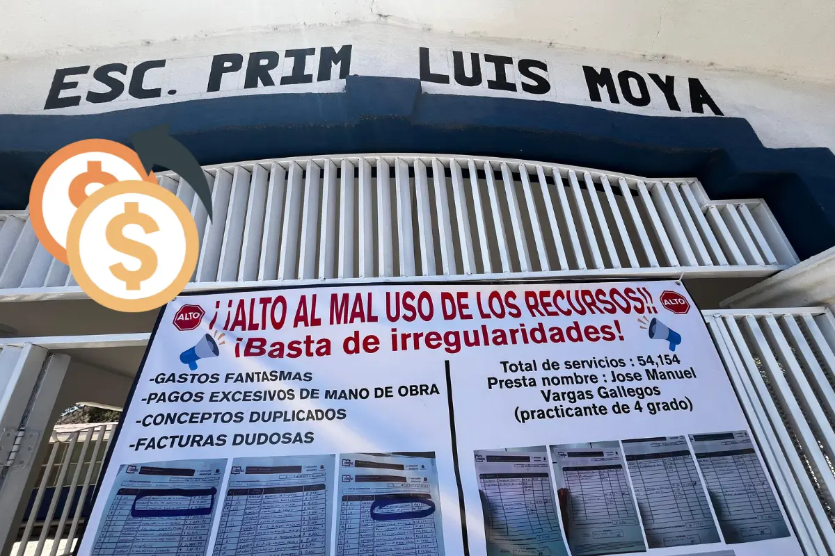 Padres piden claridad en el uso de recursos para obras en la escuela. Foto: Alejandro Ávila.