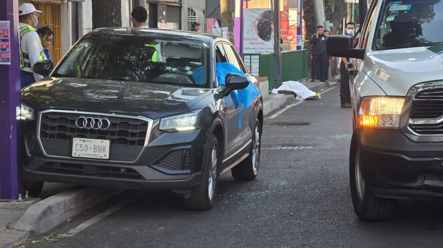 Lugar donde asesinaron a la Secretaria Particular de Clara Brugada en CDMX. Foto: X (@luiscarloshdv)
