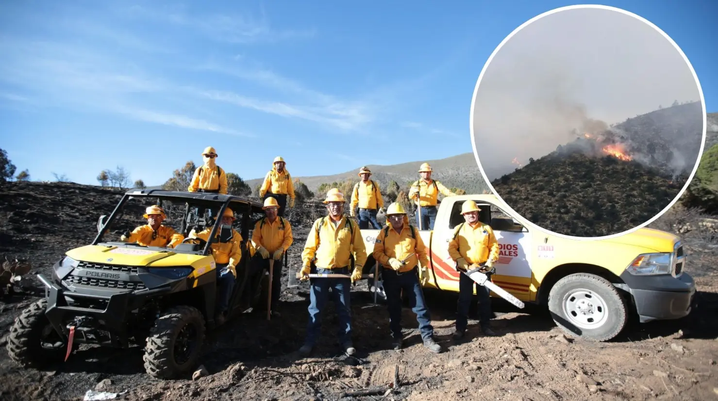 El Gobierno de Coahuila atiende cinco incendios forestales. (Fotografía: Gobierno de Coahuila)