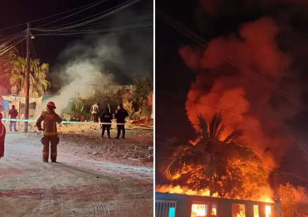 Incendio en La Paz deja tres viviendas dañadas en la colonia Lázaro Cárdenas