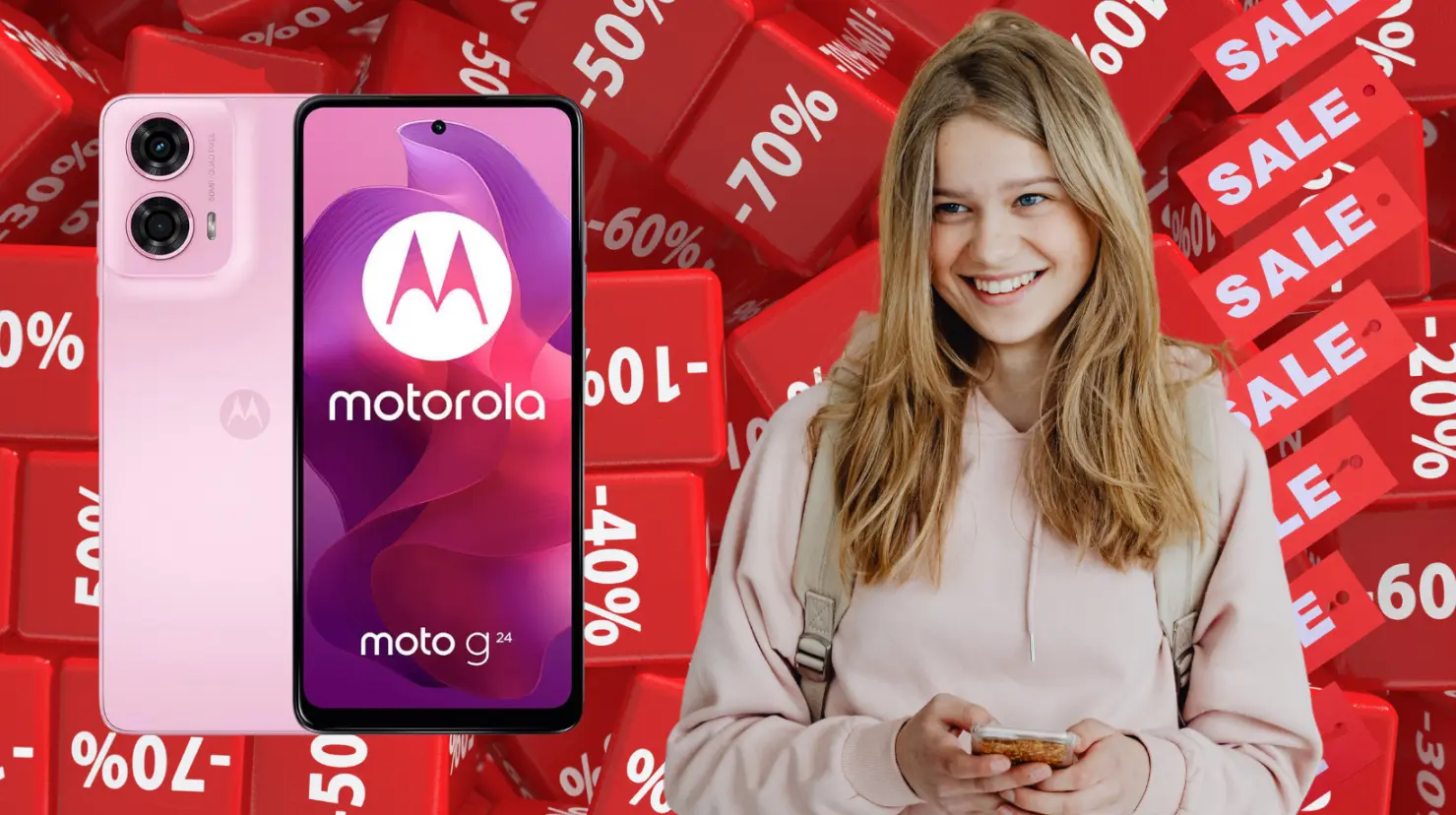 Liverpool tiene este Motorola G24 con el 40% de descuento. Foto: Canva | Liverpool.