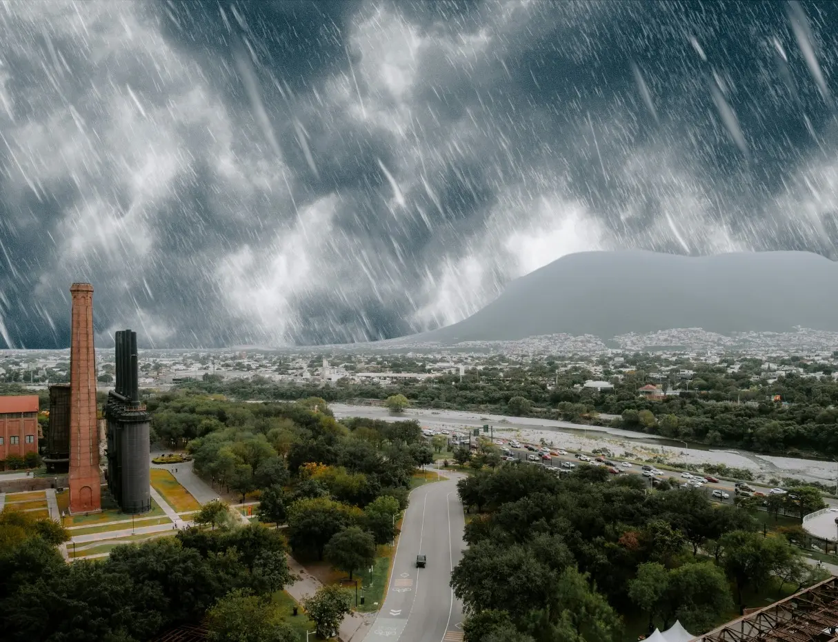 El fenómeno también está asociado con una inestabilidad atmosférica superior y la corriente en chorro subtropical, lo que incrementa la probabilidad de condiciones severas en Nuevo León durante la jornada. Foto: Canva.