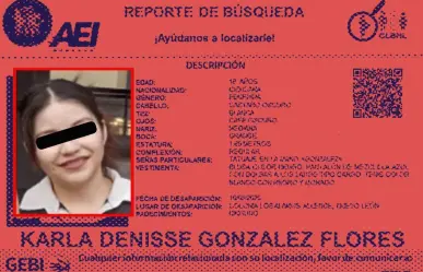 Solicitan el apoyo de búsqueda para localizar a Karla Denisse, desaparecida en Allende