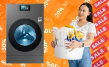 The Home Depot tiene esta lavasecadora Samsung con 12 mil pesos de descuento