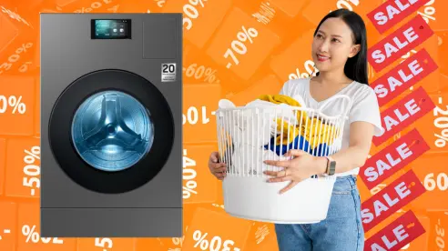 The Home Depot tiene esta lavasecadora Samsung con 12 mil pesos de descuento