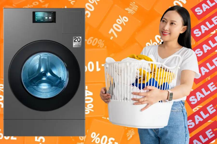 The Home Depot tiene esta lavasecadora Samsung con 12 mil pesos de descuento
