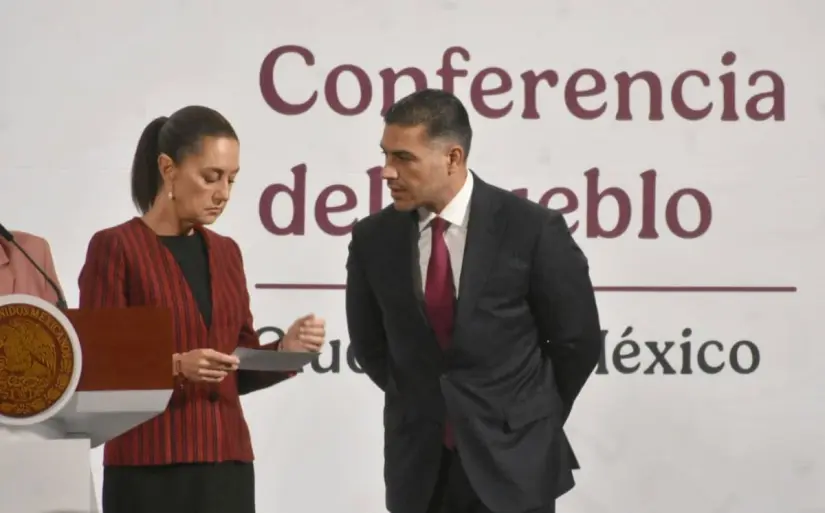 Claudia Sheinbaum y Omar García Harfuch. Foto: Enrique Pérez Huerta
